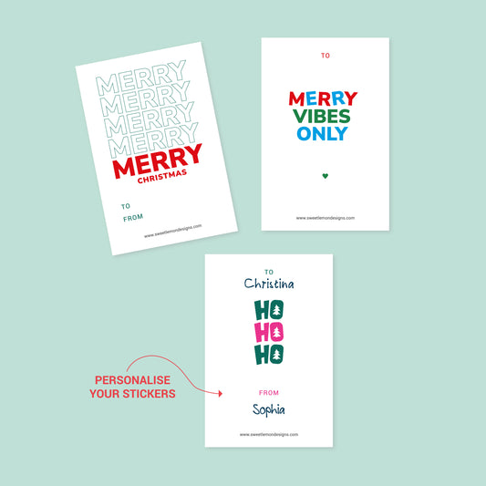 Merry Merry Sticker Labels