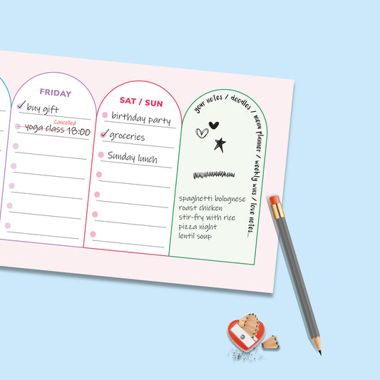 Keyboard Weekly Planner