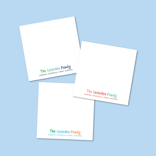 Family Names (Bottom of Card) - Personalised Family Cards